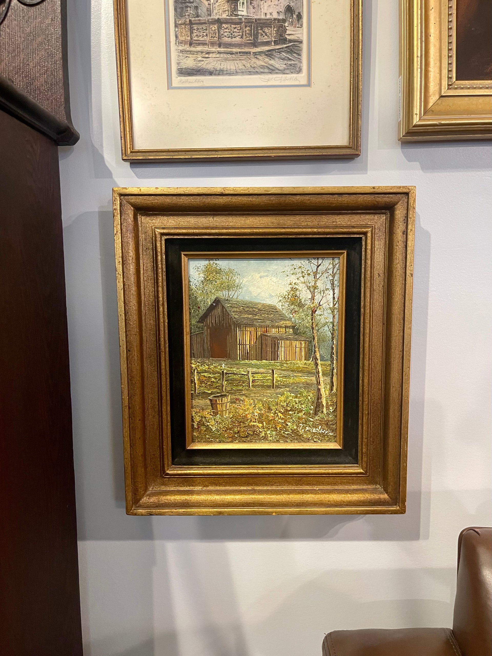 Oil on Canvas Framed & Signed Cabin Painting