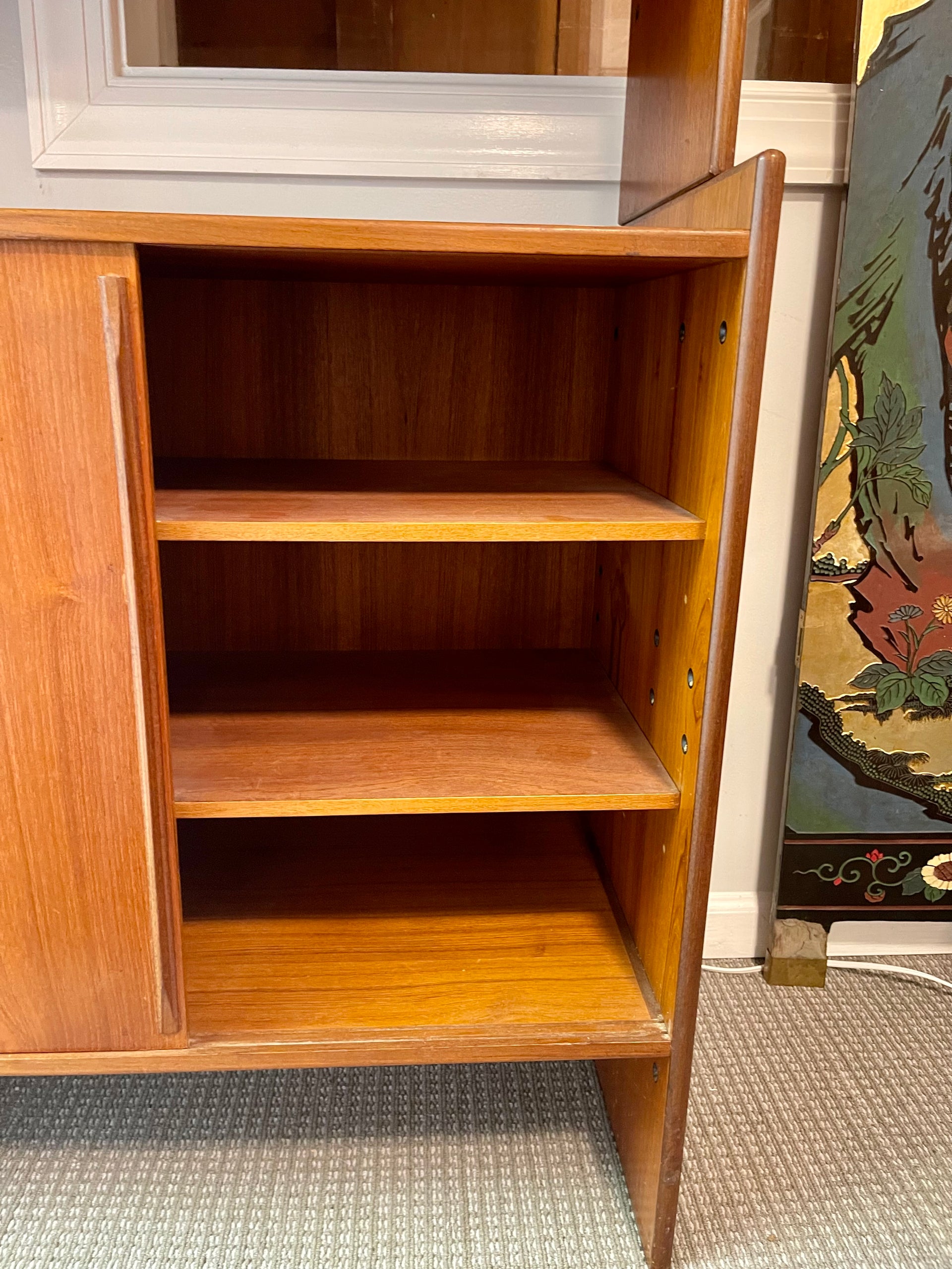 Scandinavian Modern Teak Bookcase and Cabinet