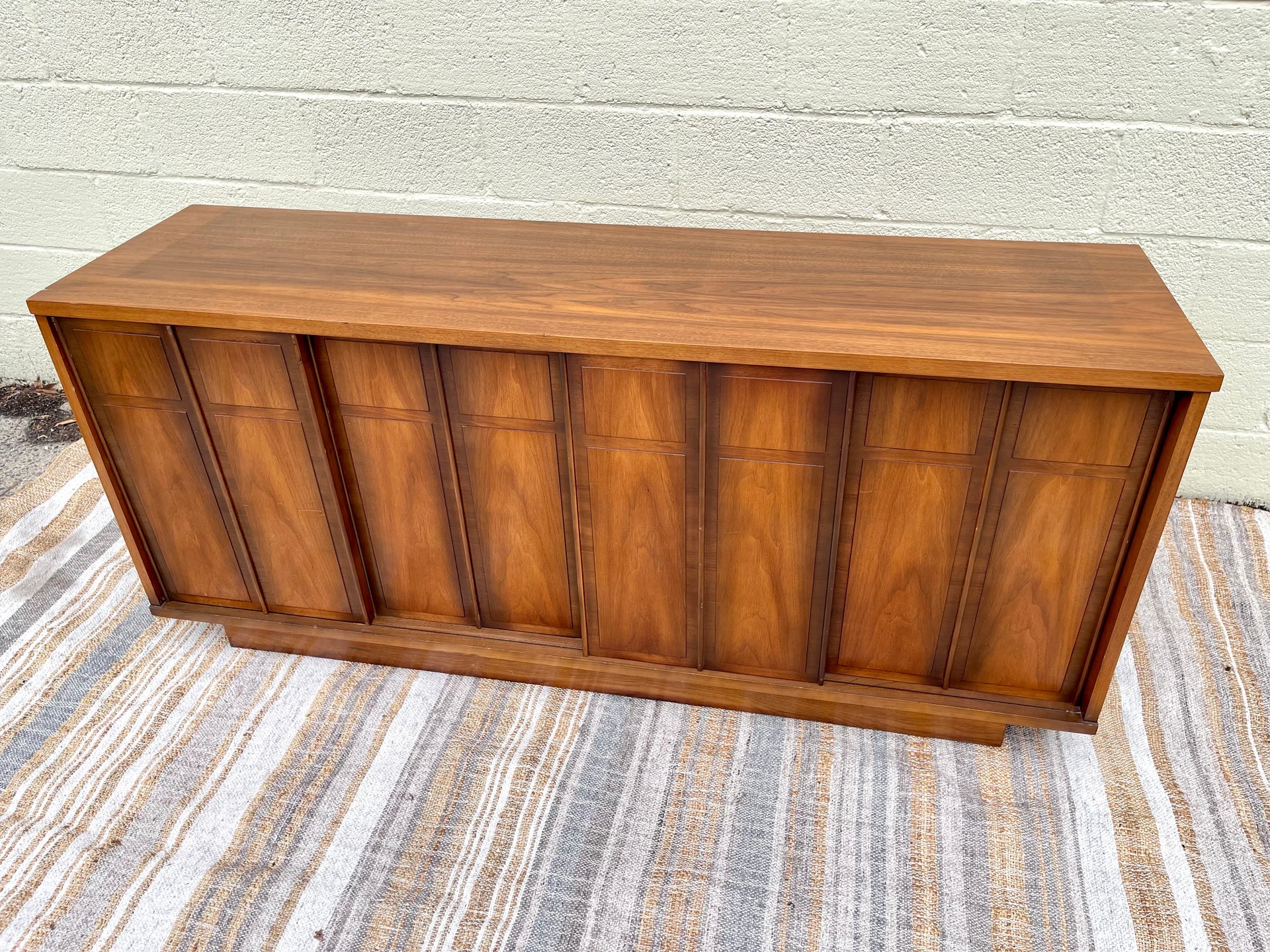 Midcentury Modern Credenza with Plinth Base