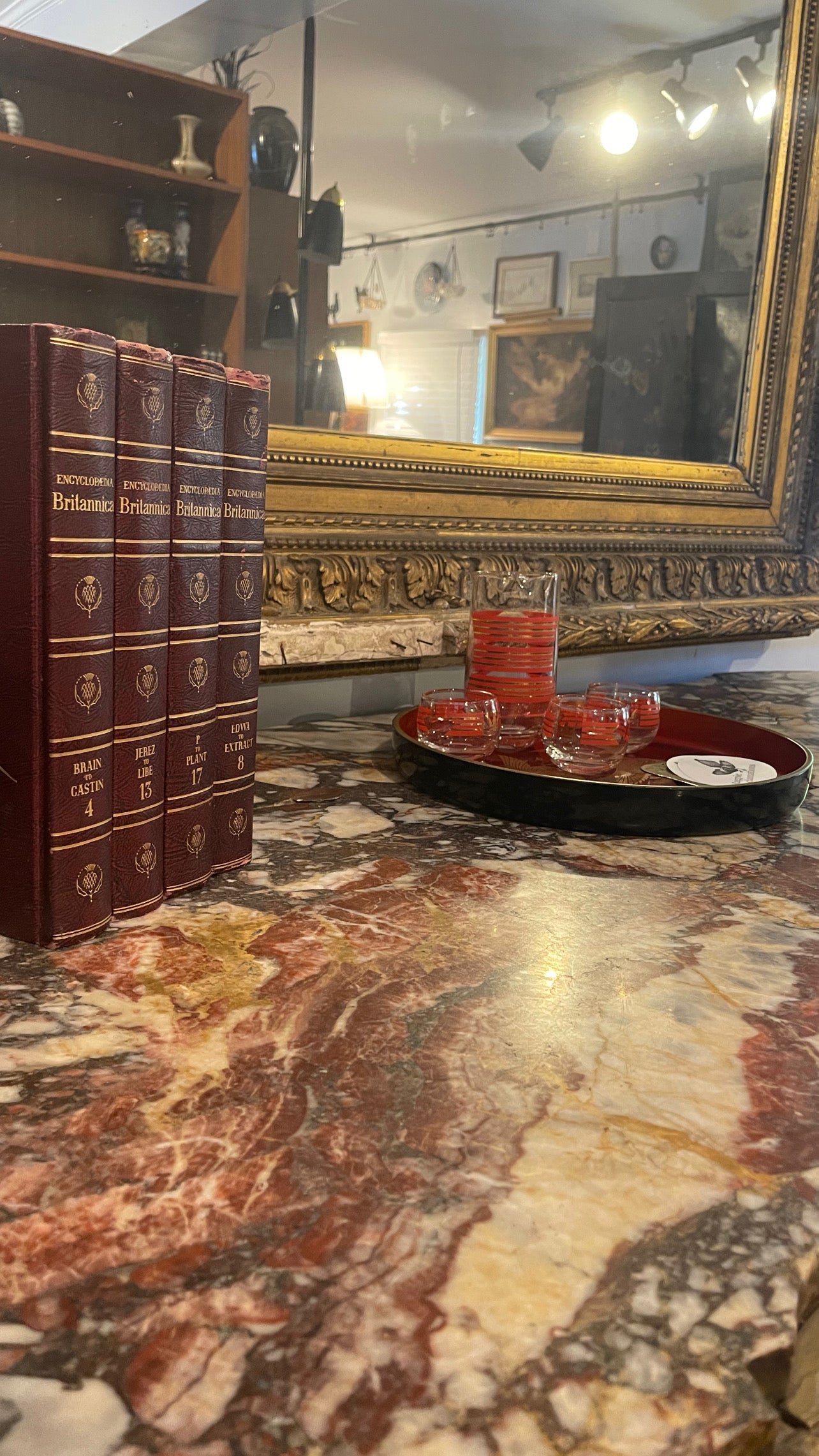 Antique Neoclassical Italian Marble Gilt Table