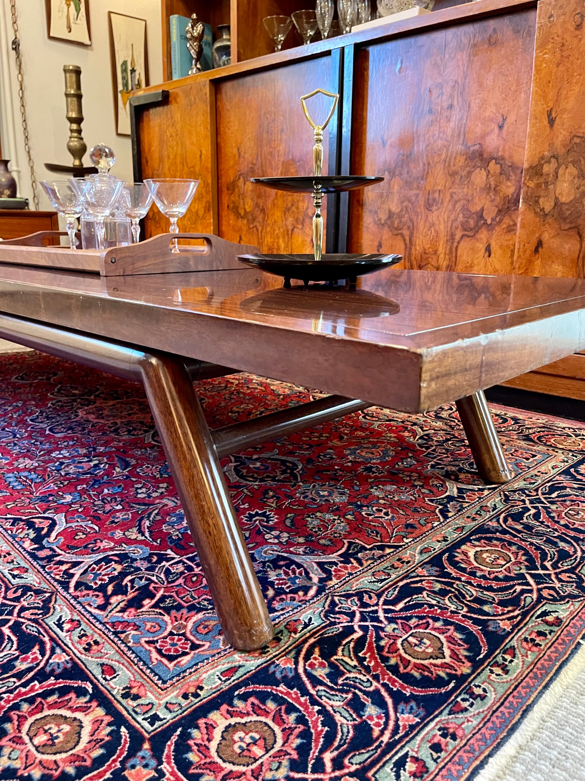 S.R. Gambrel Large Solid Wood High Lacquer Coffee Table