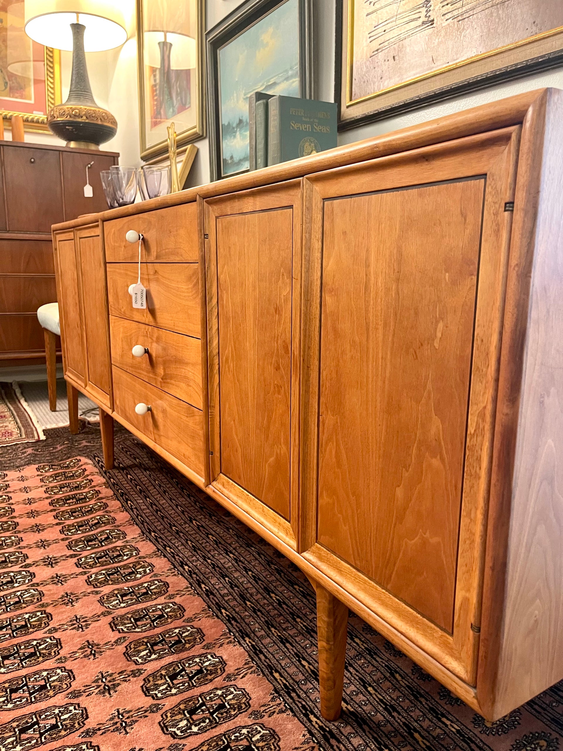 Kipp Stewart for Drexel Declaration Midcentury Modern Walnut Credenza