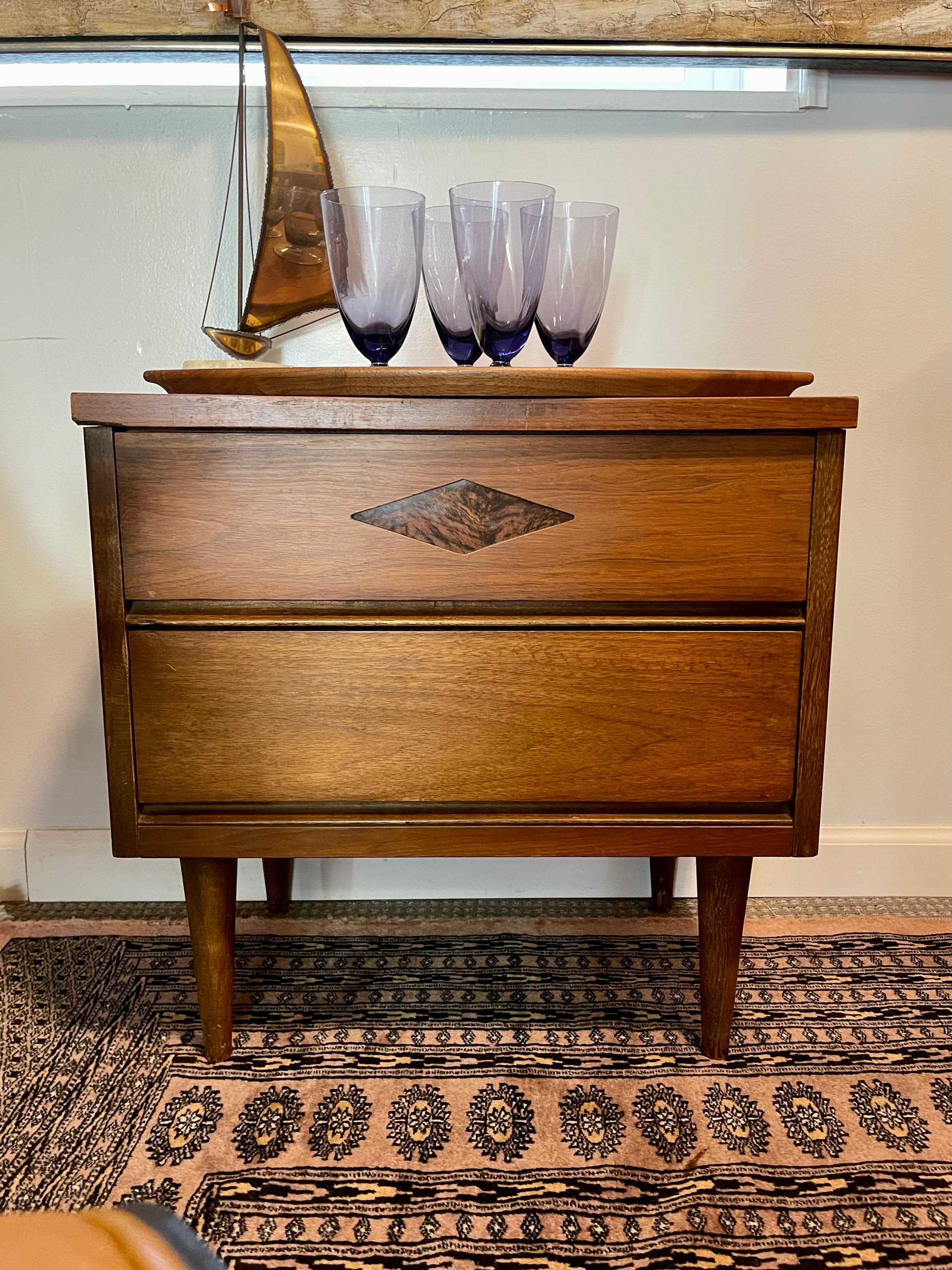 Midcentury Modern Walnut Nightstand
