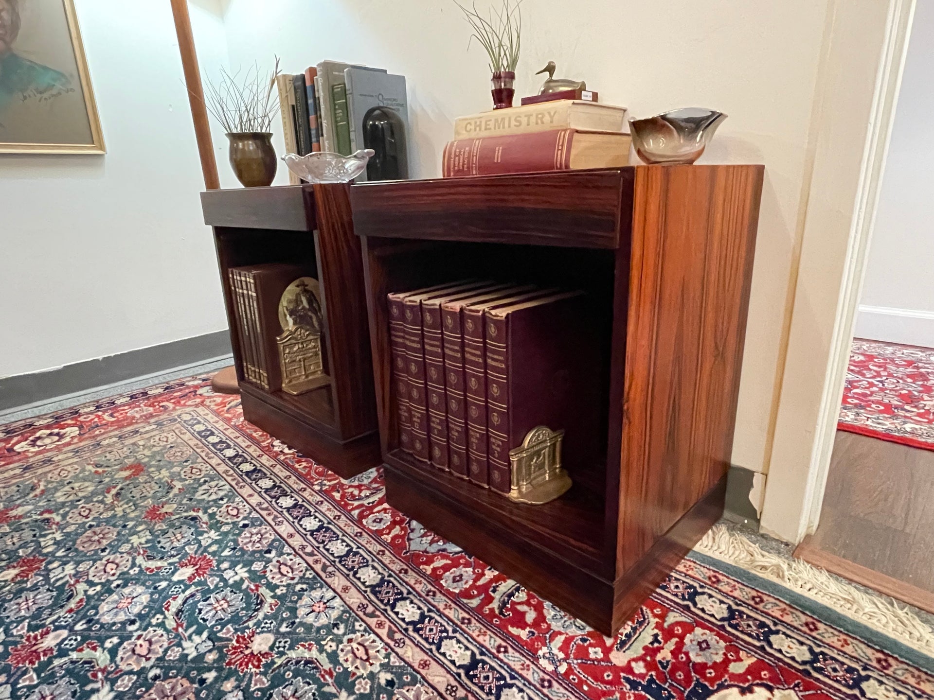 Arne Wahl Ivensen for Vinde Mobelfabrik Rosewood Nightstands