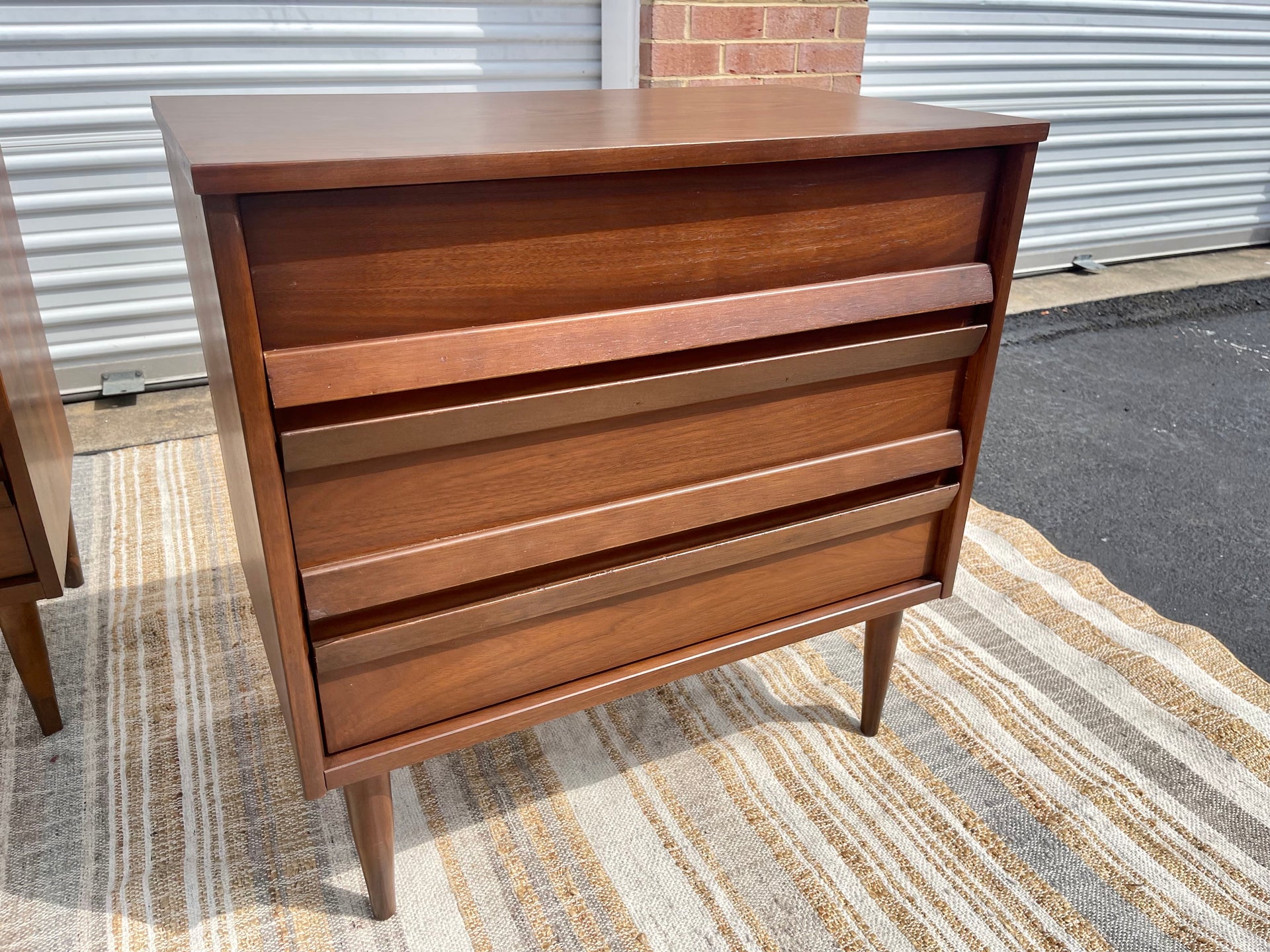 Midcentury Modern Oversized Nightstands by Bassett