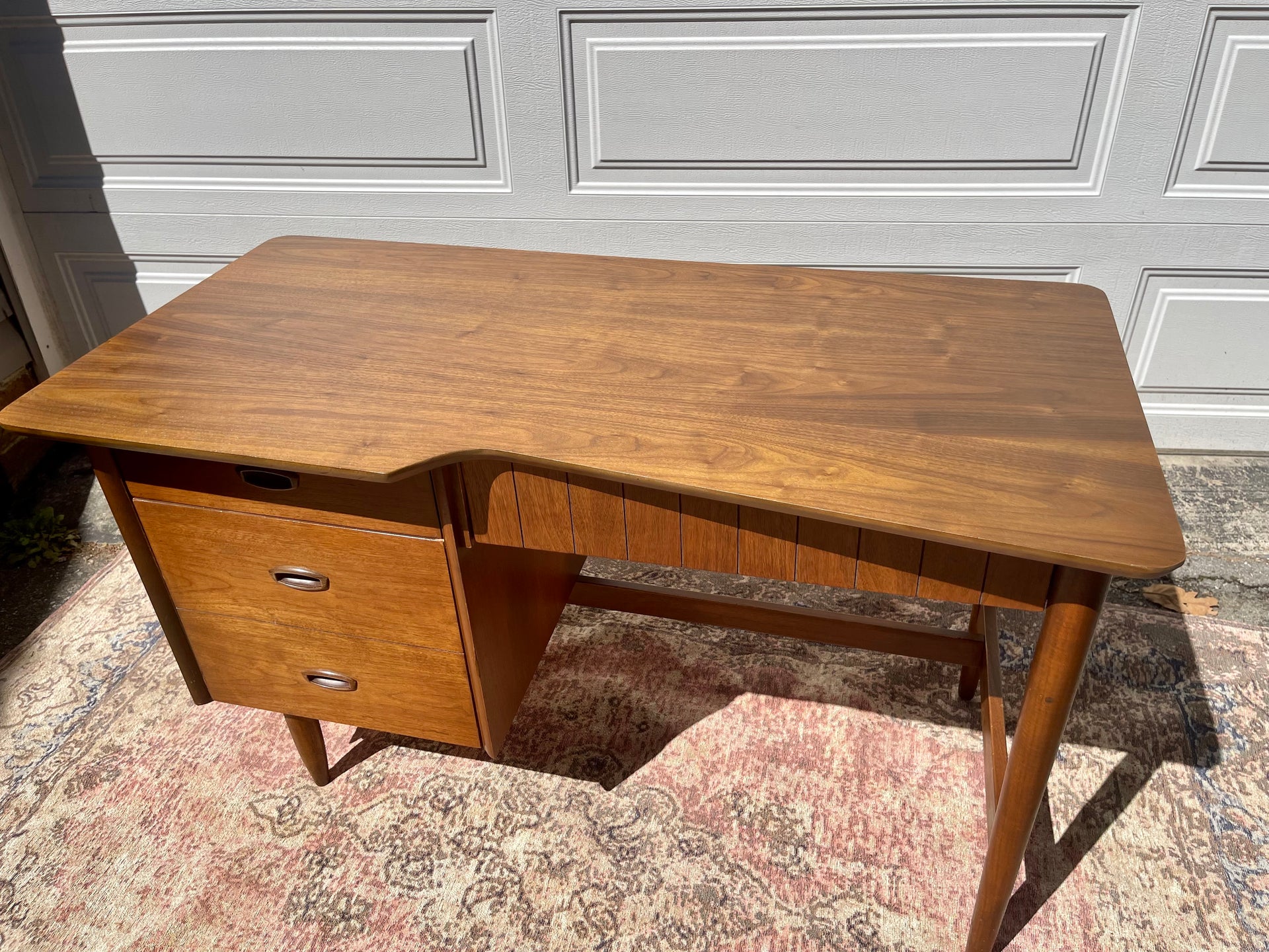 Midcentury Modern Walnut Writing Desk from Hooker Furniture Co.