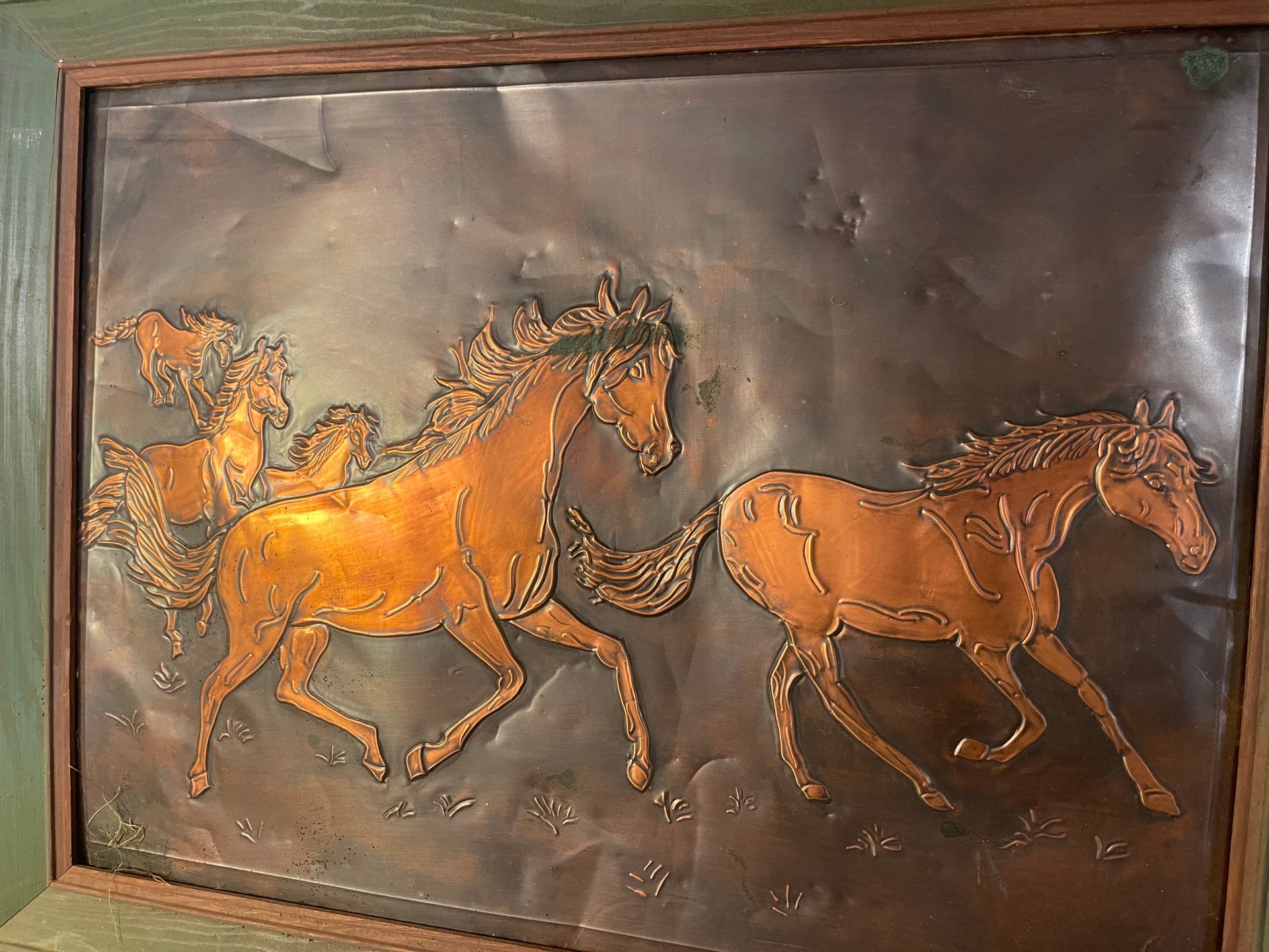 Midcentury Modern Copper Horse Artwork