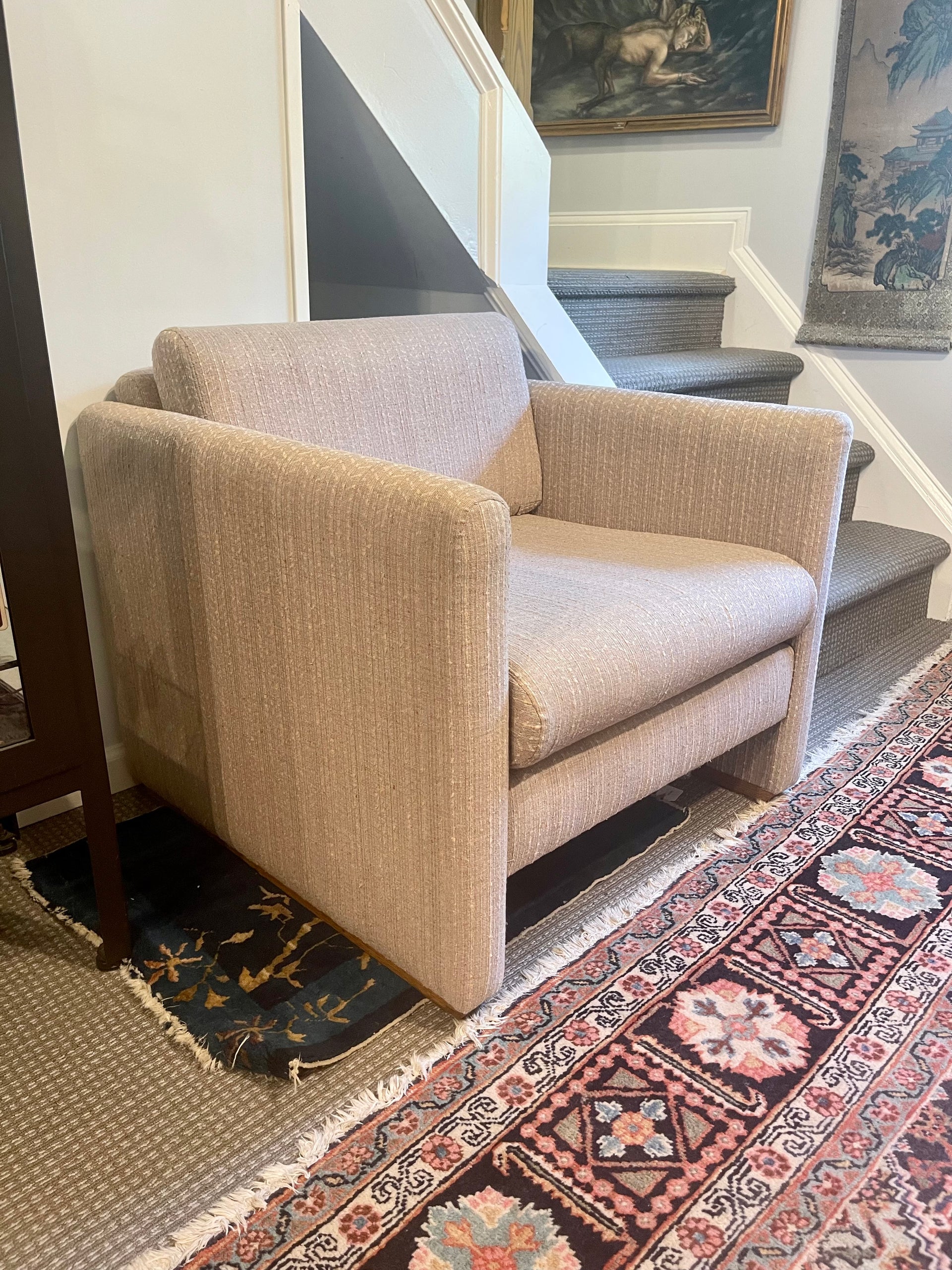 Scandinavian Modern Style Upholstered Arm Chair