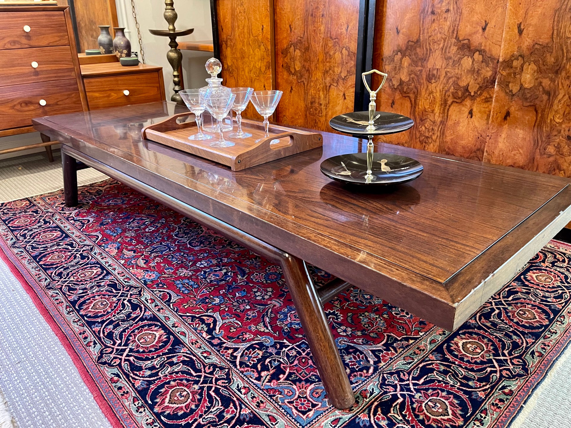 S.R. Gambrel Large Solid Wood High Lacquer Coffee Table