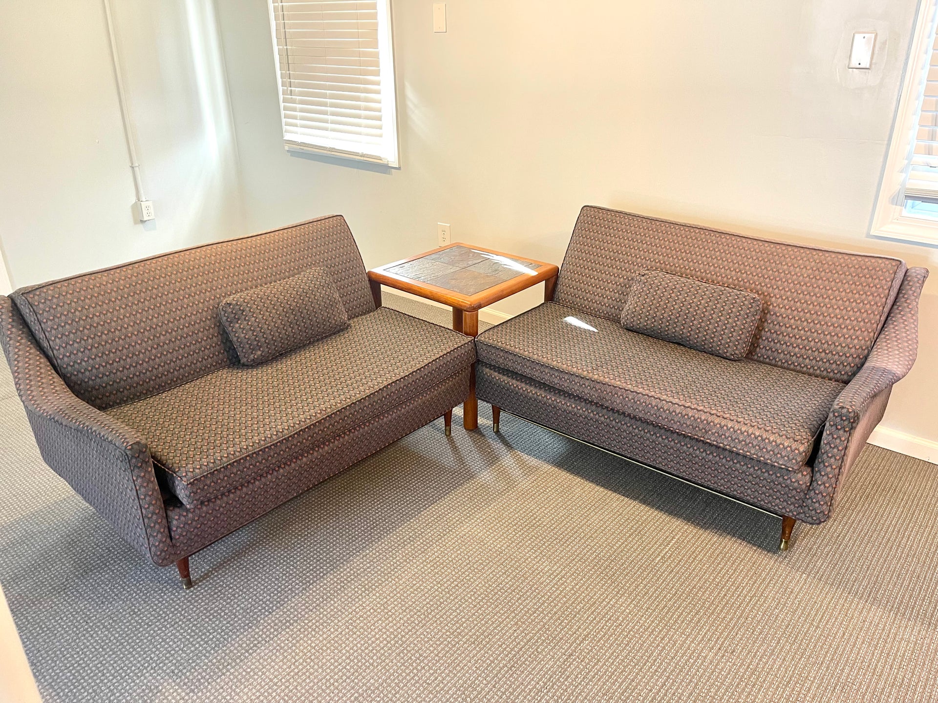 Midcentury Modern Upholstered Sectional Sofa