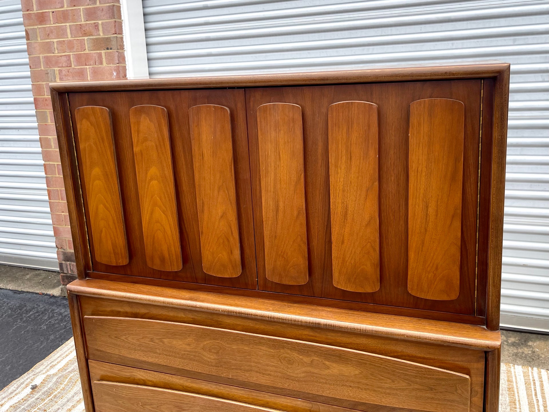 American of Martinsville Large Walnut Gentleman’s Chest