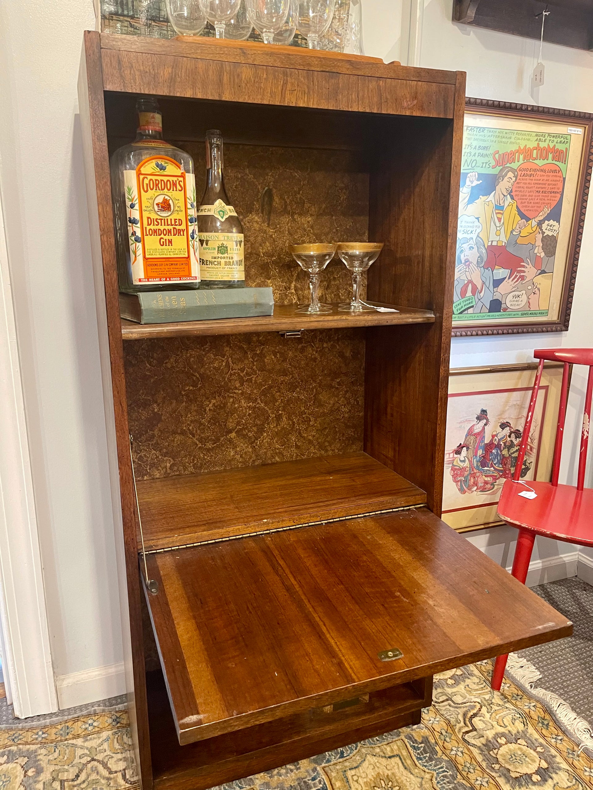 Lane “Staccato” Brutalist Bar Cabinet