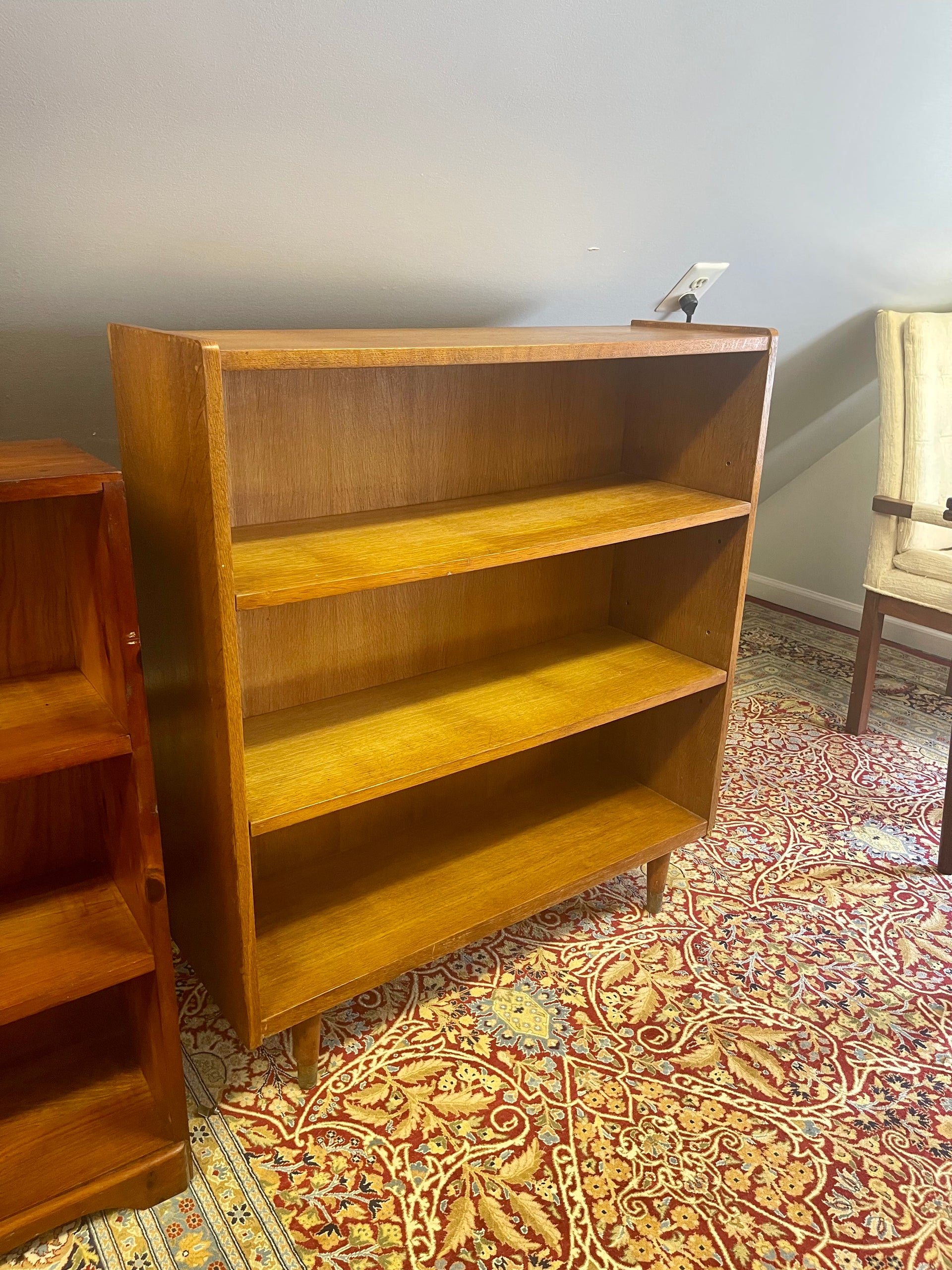 Midcentury Modern Petite Oak Bookcase