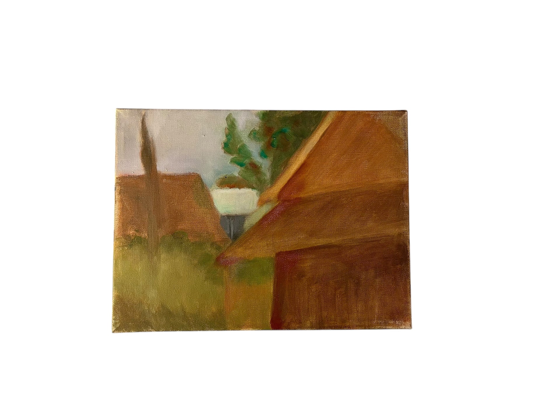 Acrylic on Canvas Houses Painting