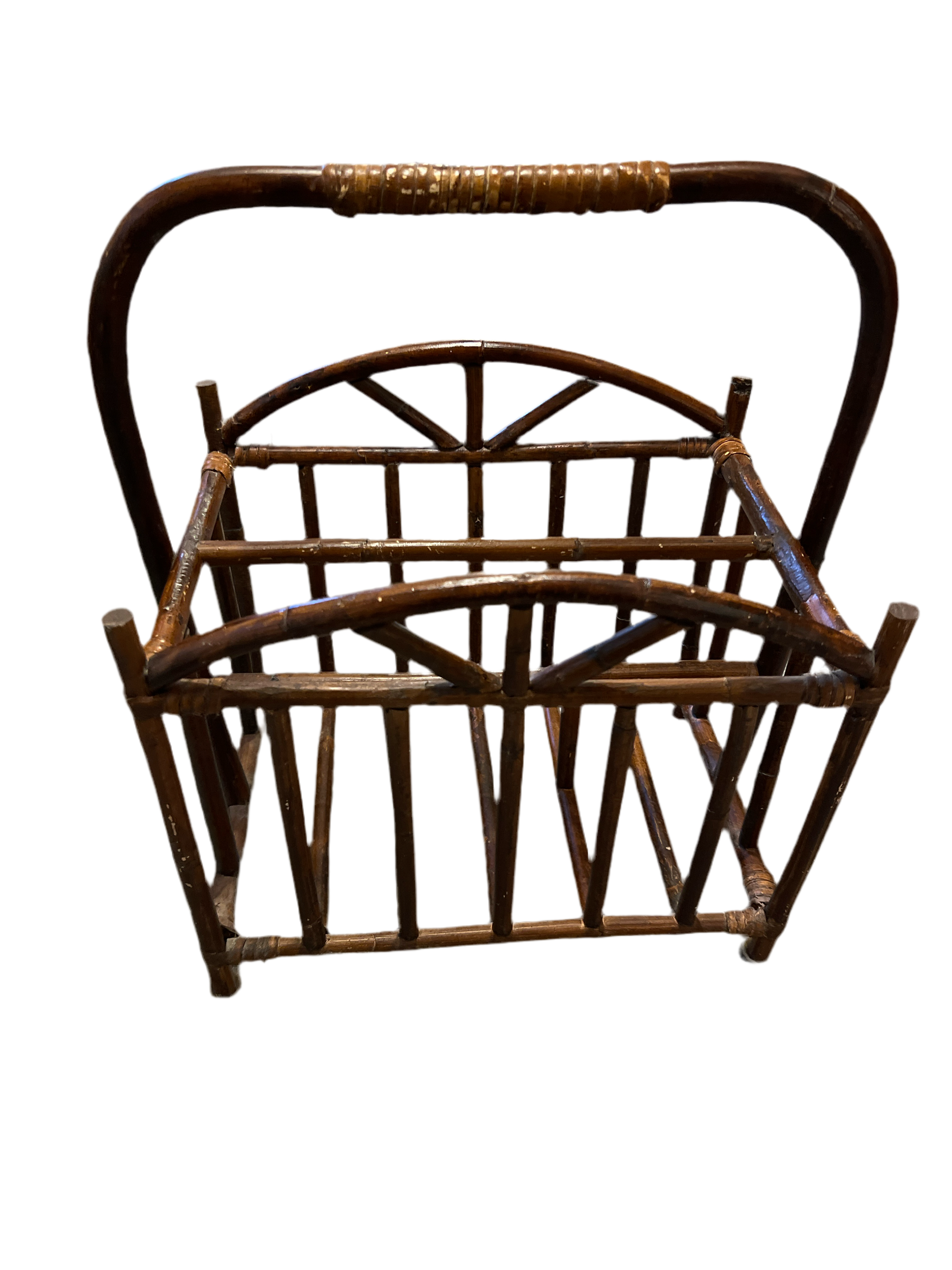 Mid-Century Ficks and Reed Style Bamboo Magazine Rack