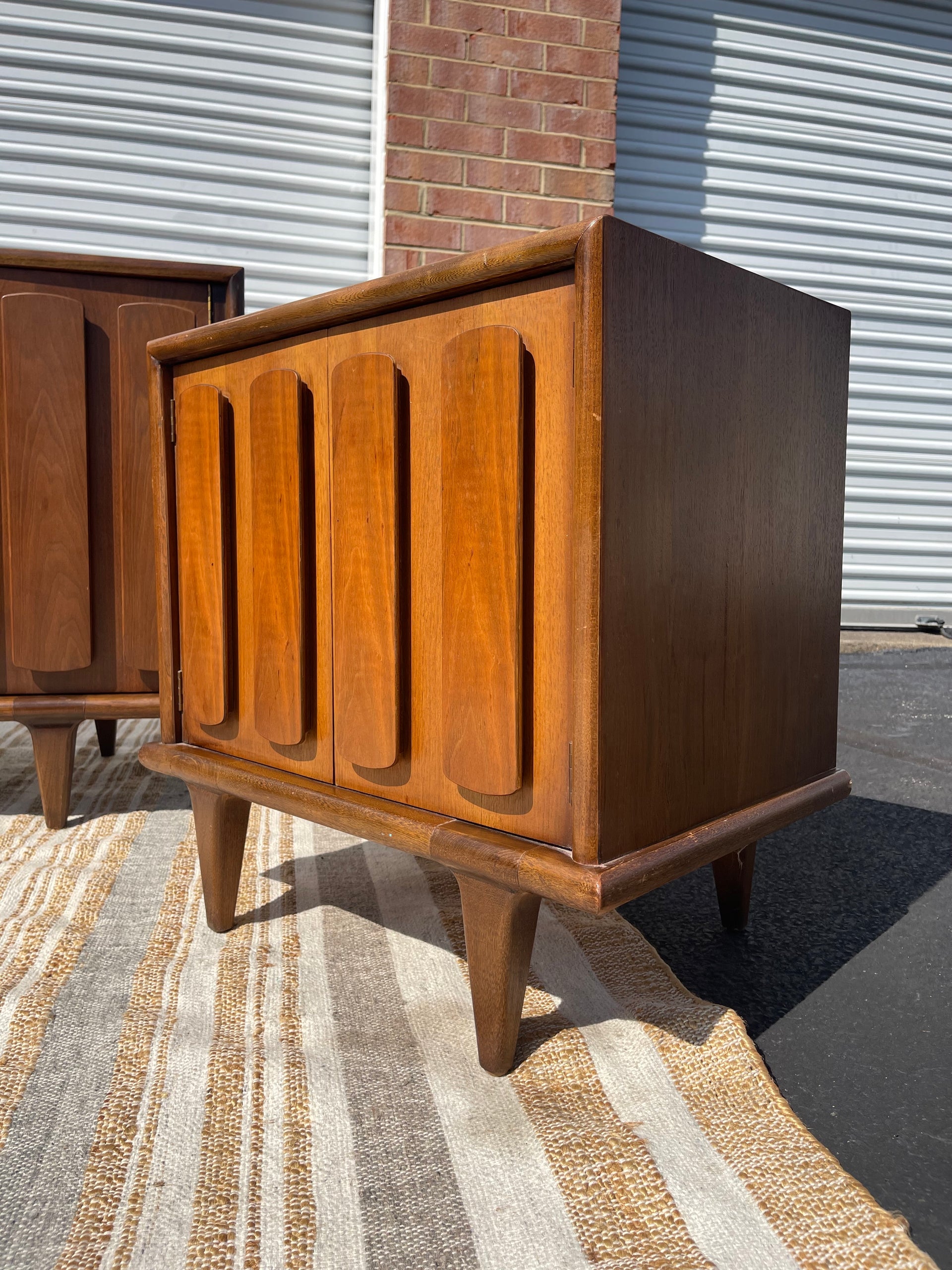 Midcentury Modern Walnut Nightstands by American of Martinsville