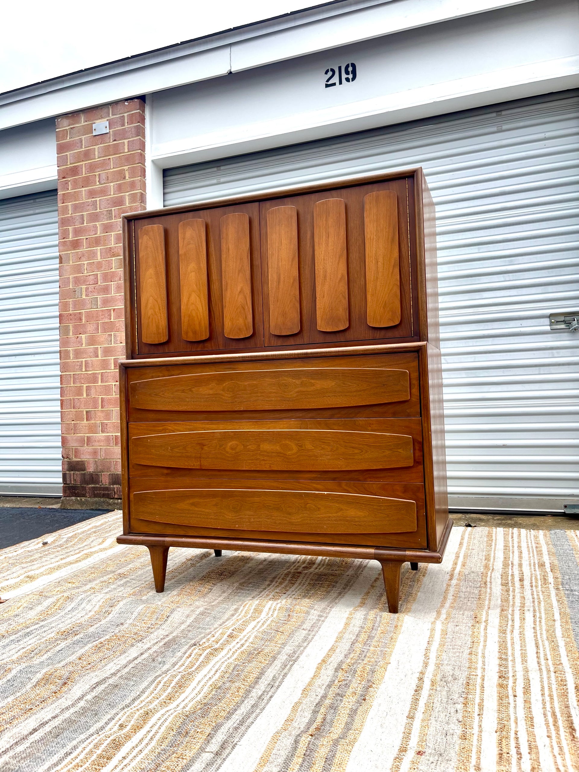 American of Martinsville Large Walnut Gentleman’s Chest