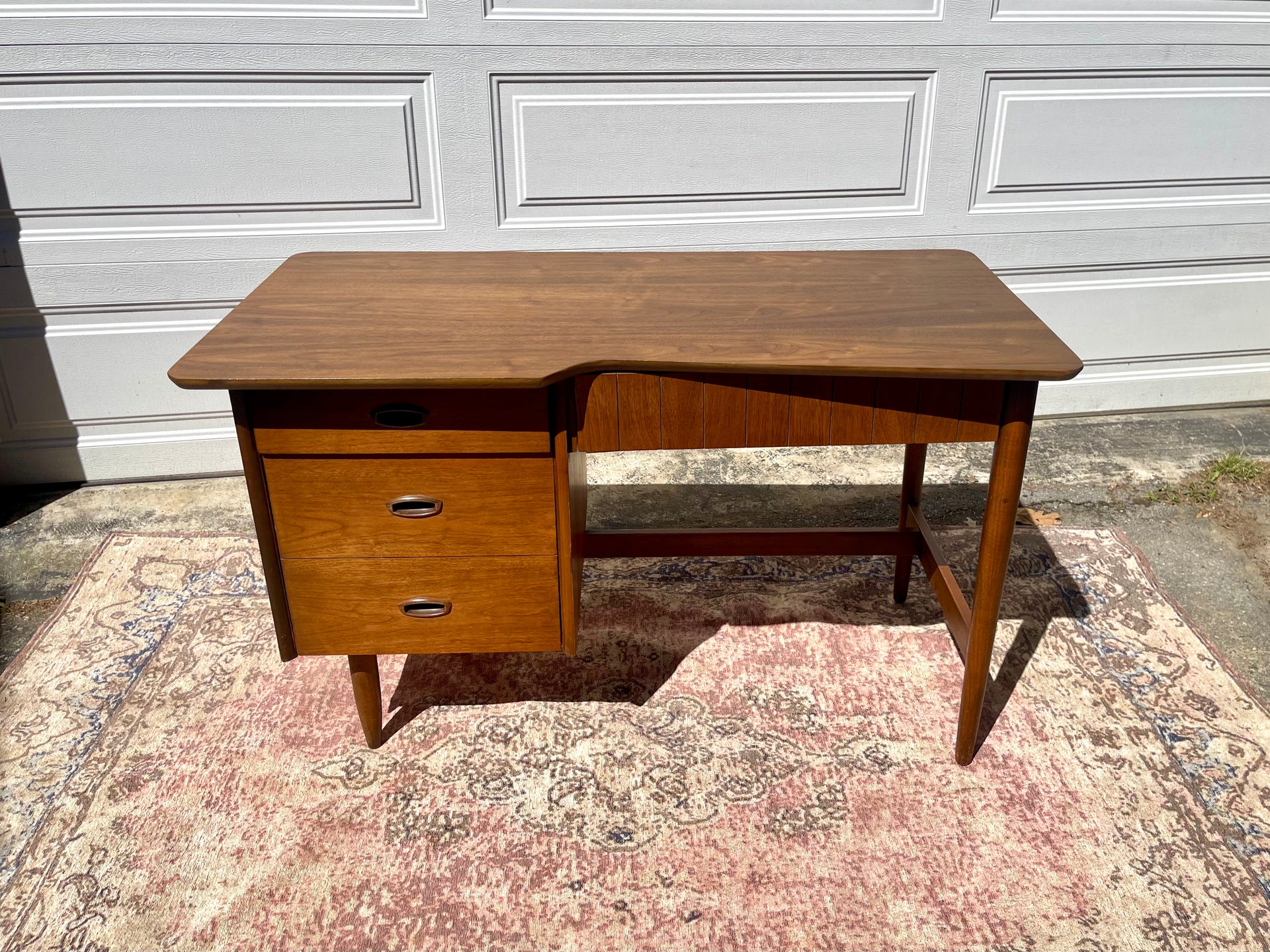 Midcentury Modern Walnut Writing Desk from Hooker Furniture Co.