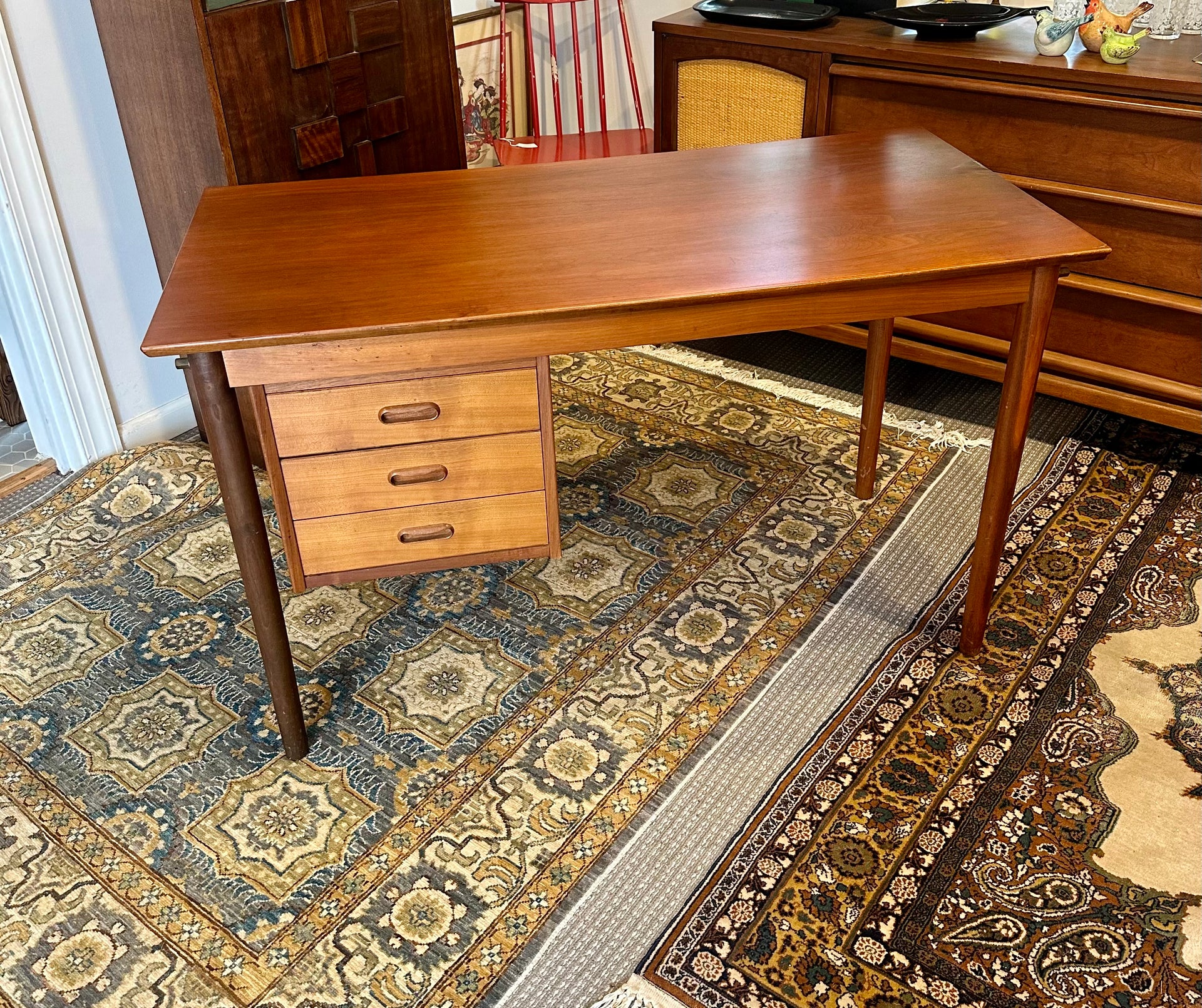 Mid Century Danish Modern Arne Vodder Teak Drop Leaf Desk for H. Sigh Denmark