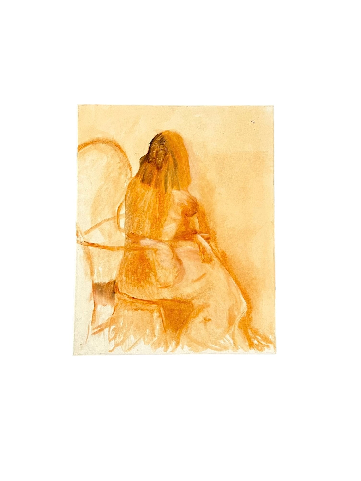 Acrylic on Canvas Seated Silhouette