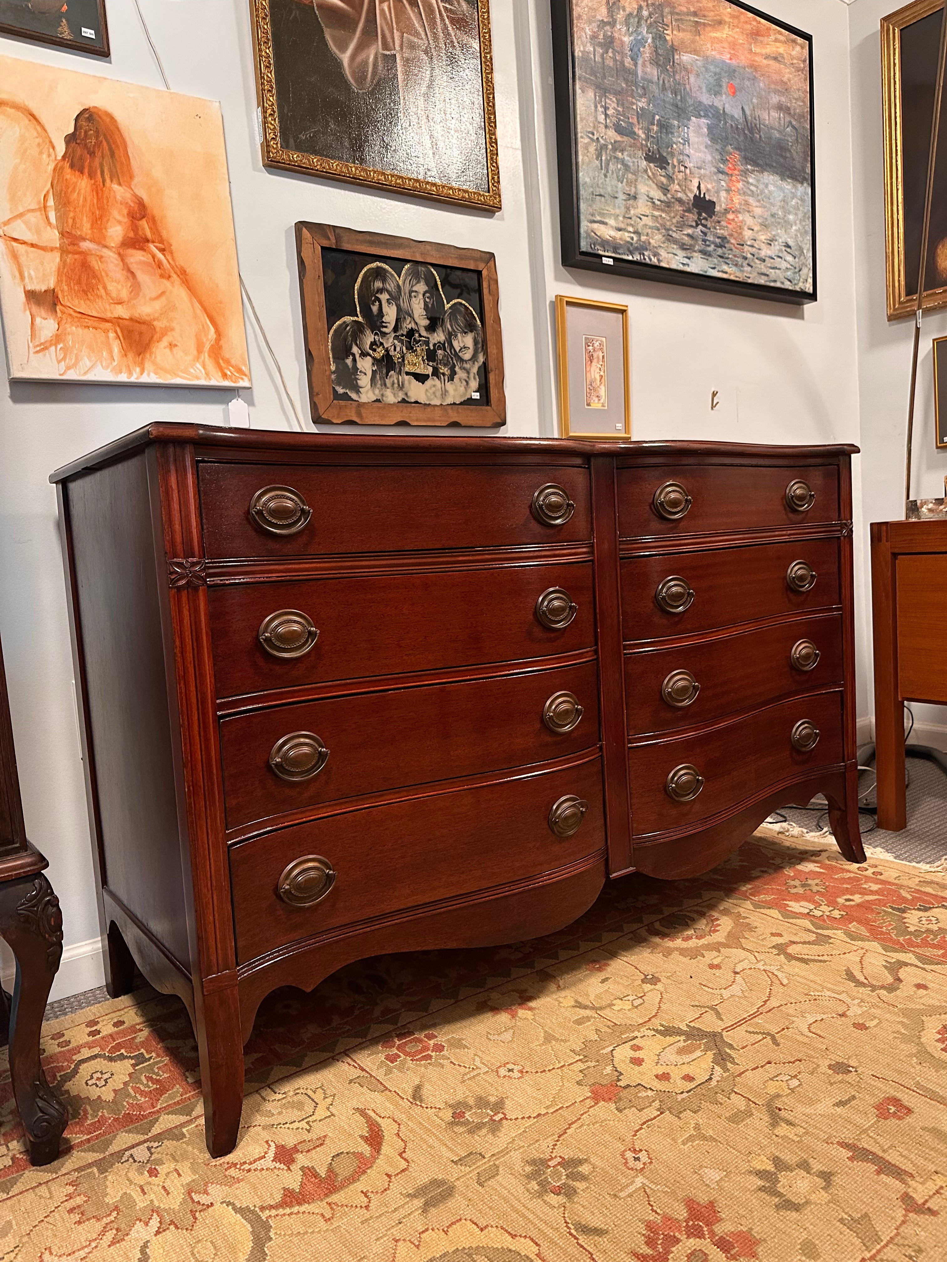Large Antique Cherry Dresser Large Antique Cherry Dresser
