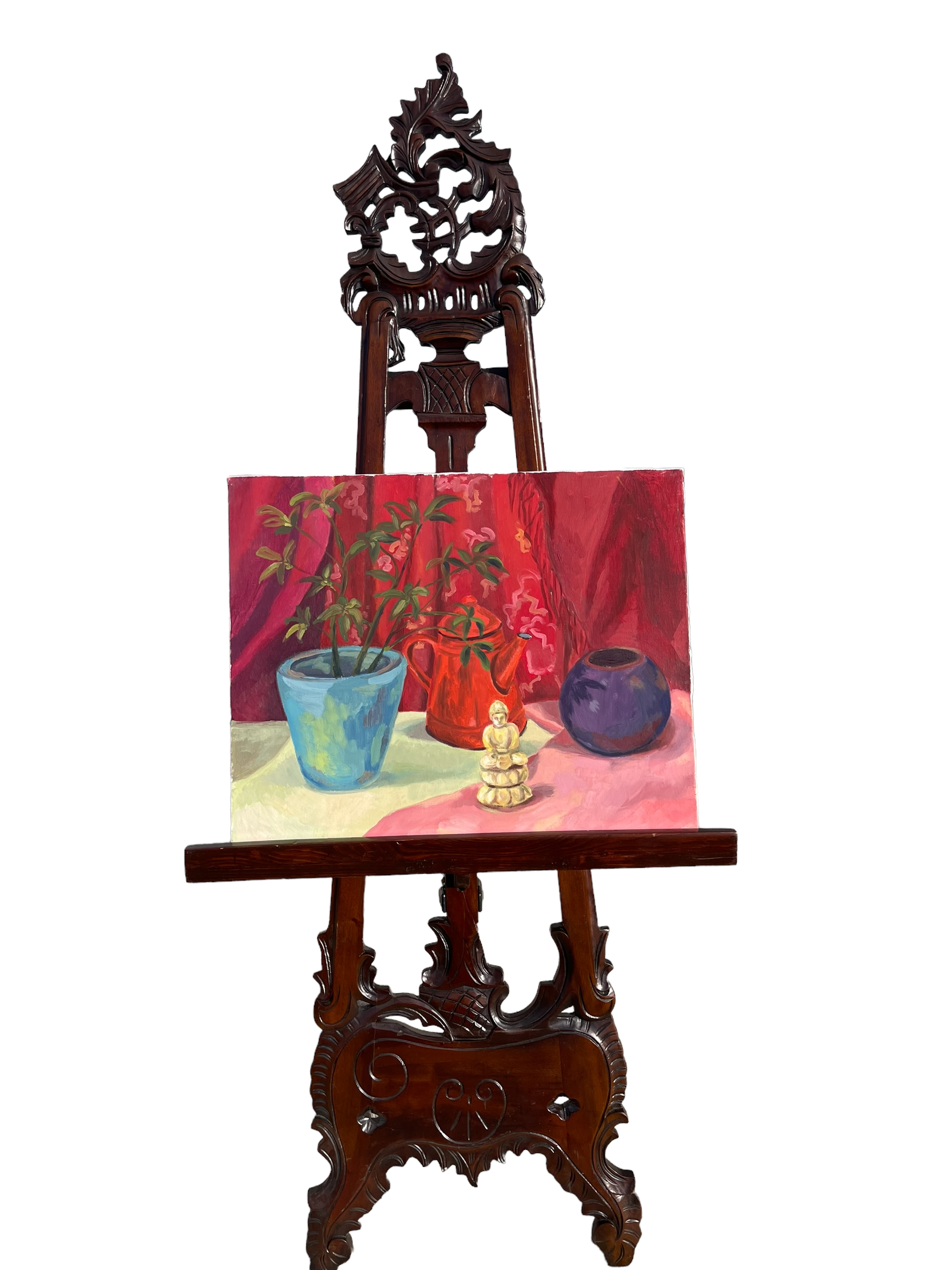 Mid Century Acrylic on Canvas Still Life