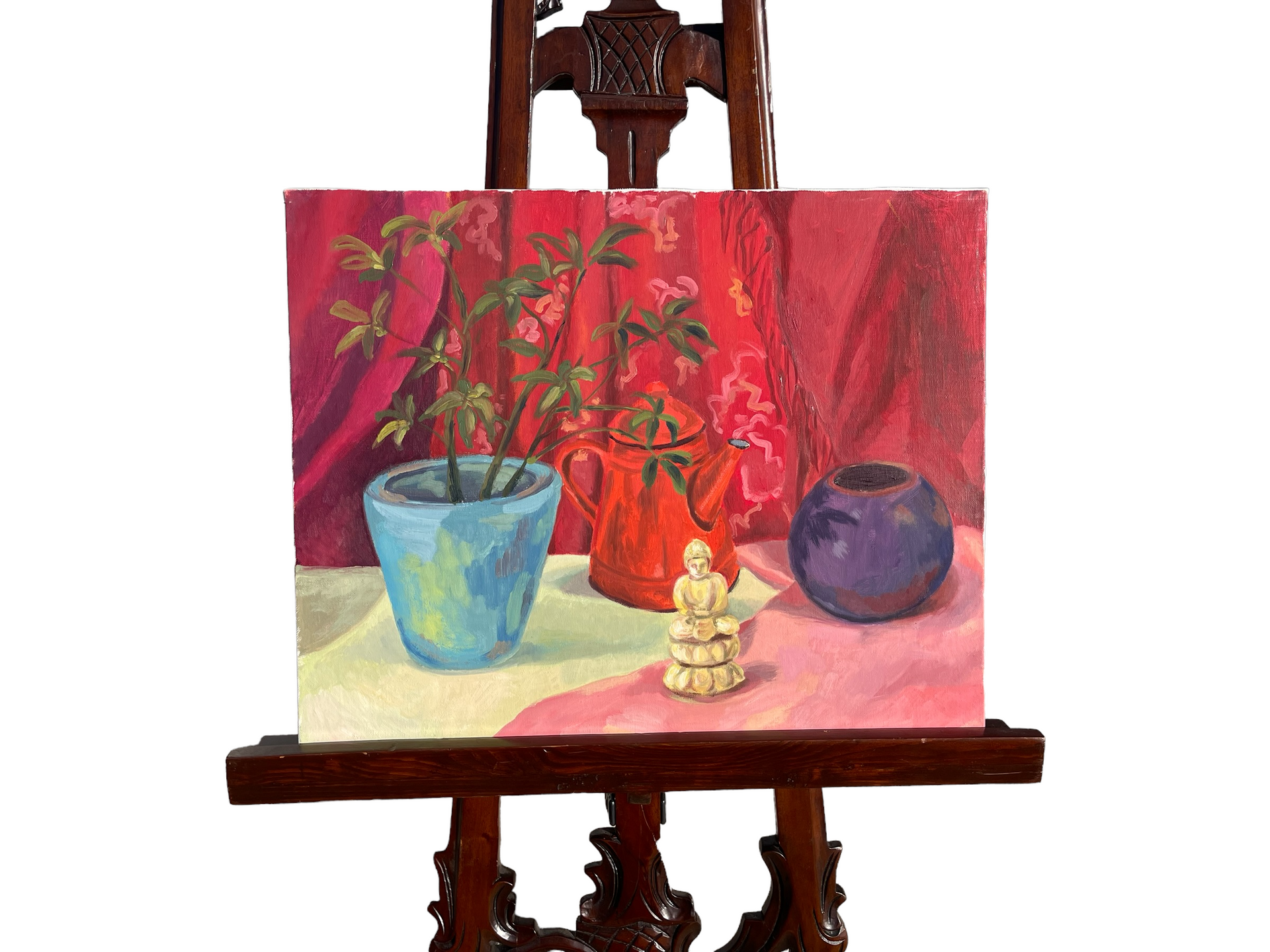 Mid Century Acrylic on Canvas Still Life
