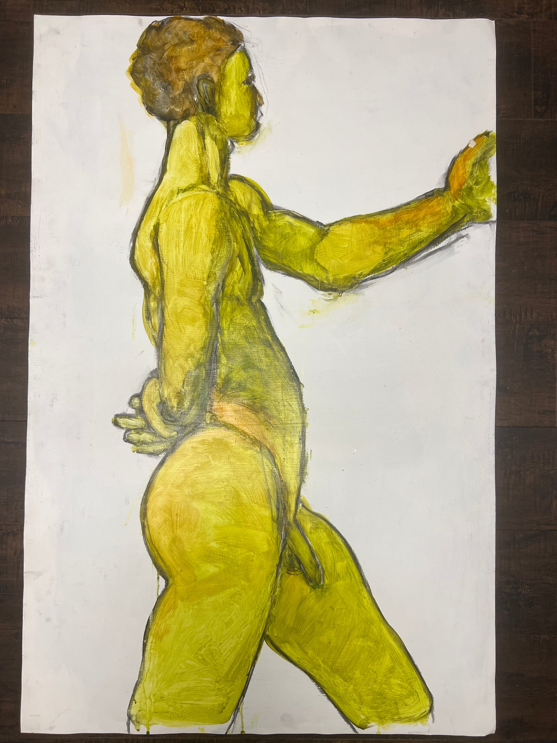 Yellow Man Sans Pants in Acrylic (Nina Gelin-Meier Collection)
