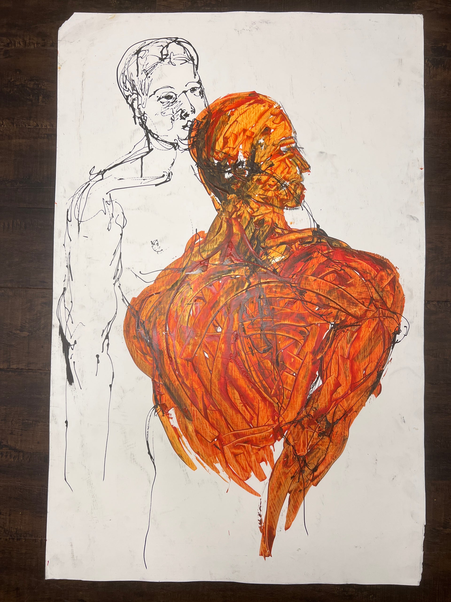 Heads or Tails in Mixed Media (Nina Gelin-Meier Collection)