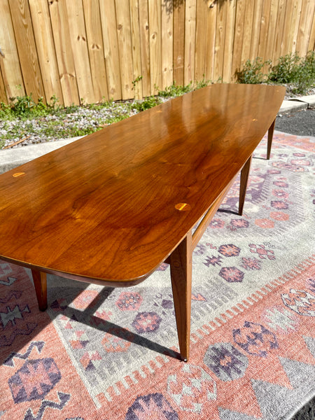 Midcentury Modern Lane Surfboard Coffee Table