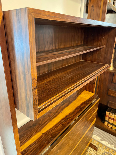 Fully Refinished Scandinavian Modern Rosewood Wall Unit & Gate-leg Table