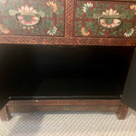 Petite Painted Asiatic Cabinet with Flower and Bird Motif