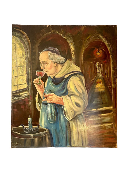 Oil on Canvas Sinful Monk Painting by Harry Hoffman