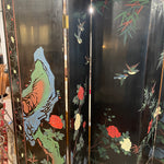 Asiatic Black Lacquer Floor Screens