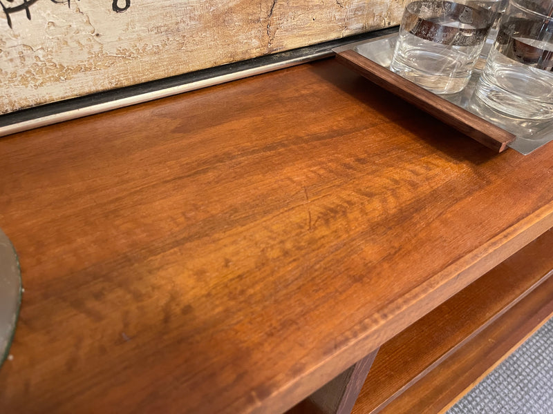 Reclaimed Antique Walnut Low Bookshelf or Media Stand