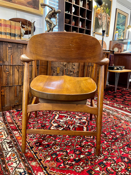 Johnson Chair Co. Midcentury Modern Solid Walnut Armchair