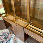 Midcentury Modern Walnut Petite China Cabinet from Kroehler