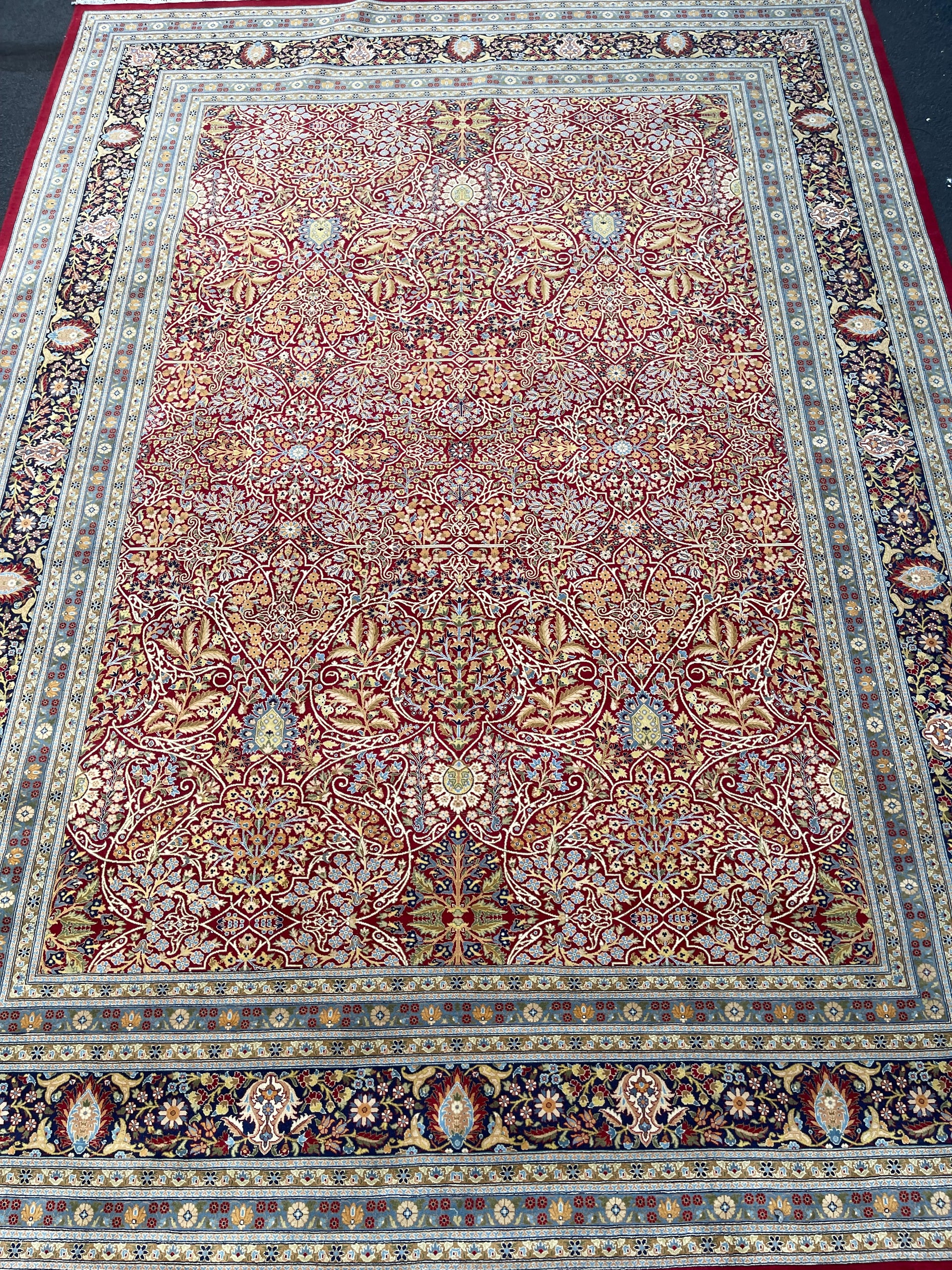 Large Ornate Hand-knotted Oriental Area Rug, possibly Tabriz