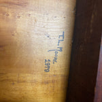 Rosewood Dining Table with Forestry Detail Painting by TL Moore