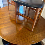 Midcentury Modern Walnut Dining Table & Six Chairs