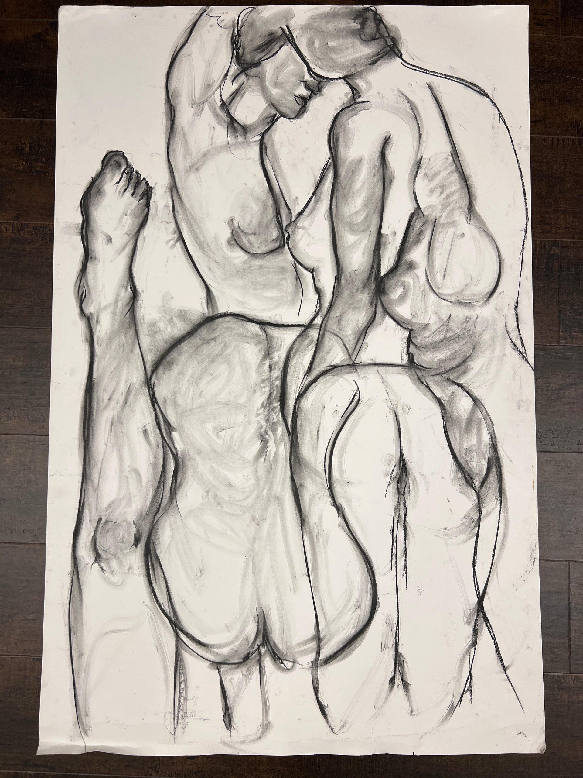 Black and White Nude Charcoal (Nina Gelin-Meier Collection)