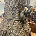 Heavy Bronze Asiatic Table Lamp