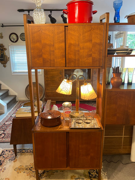 Scandinavian Modern-Style Modular Teak Wall Unit