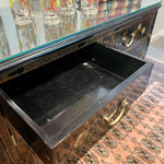 Vintage Black Lacquered Home Bar or Buffet