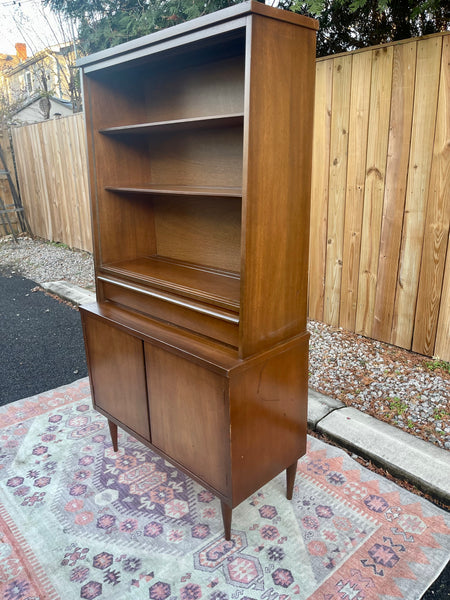 MCM Petite Walnut Cabinet or Hutch