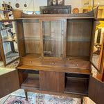 Midcentury Modern Walnut Petite China Cabinet from Kroehler