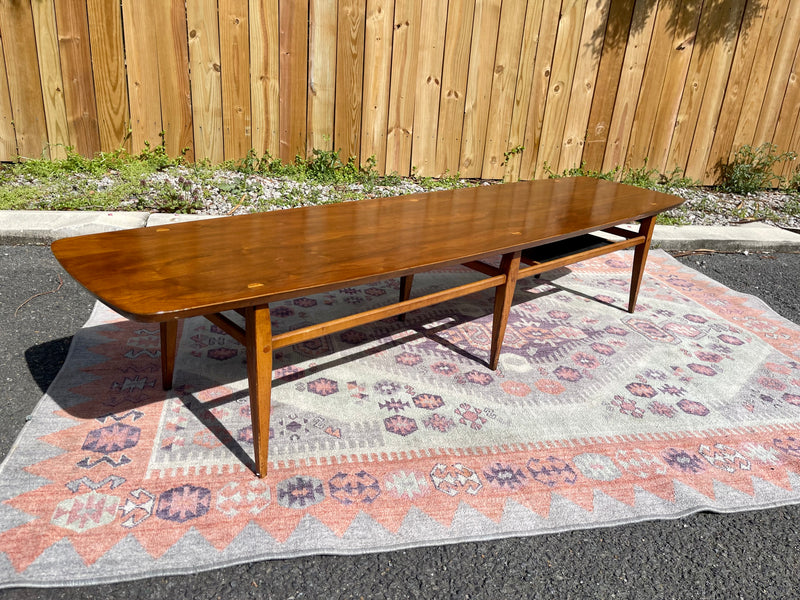 Midcentury Modern Lane Surfboard Coffee Table