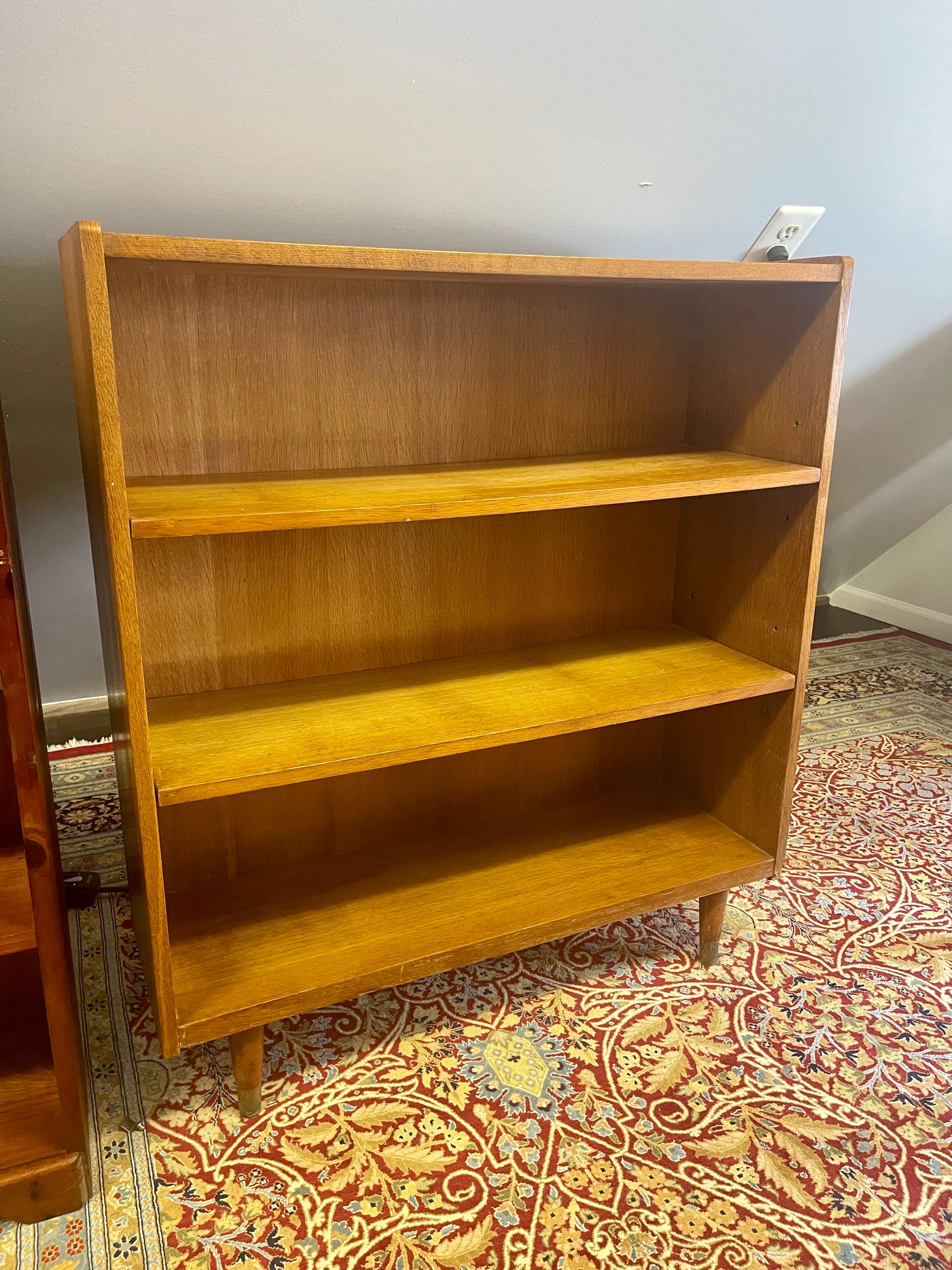 Midcentury Modern Petite Oak Bookcase