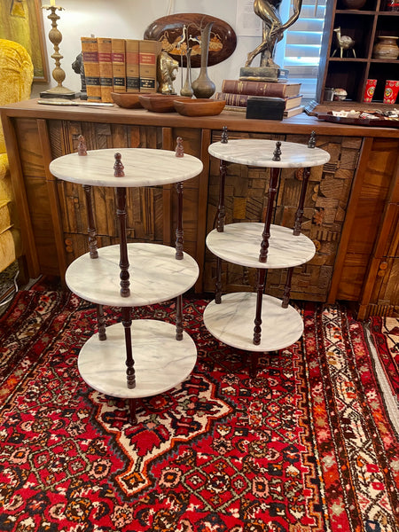 Three-tier Marble Plant Stand or accent Tables