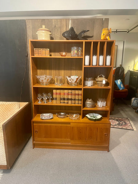 Danish Modern Teak Bookcase/Cabinet by Domino Mobler